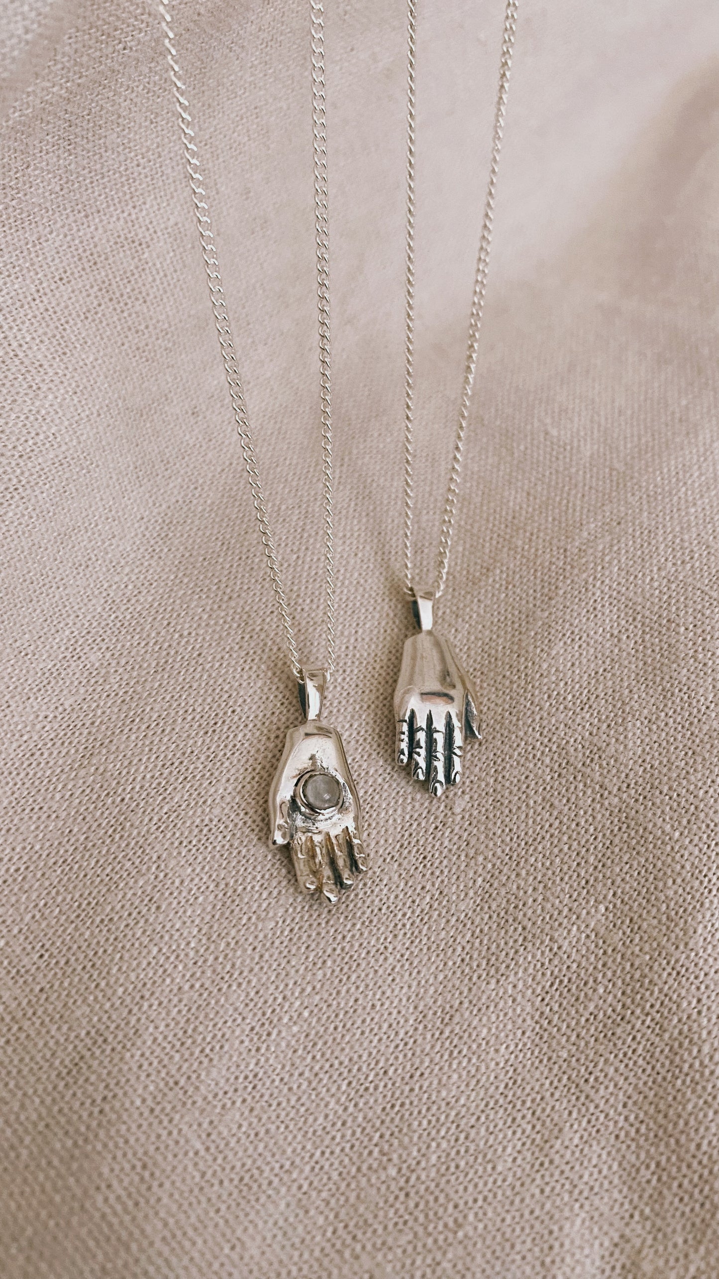 HAMSA HAND Turquoise Halskette  | Necklace Silver