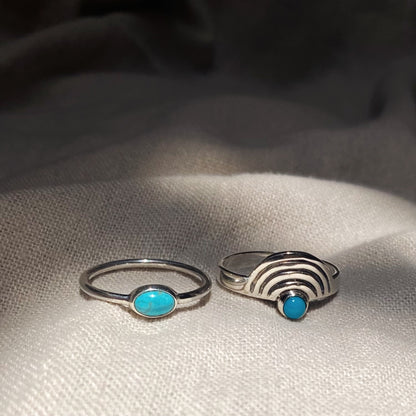 CLEO Turquoise Ring Silver