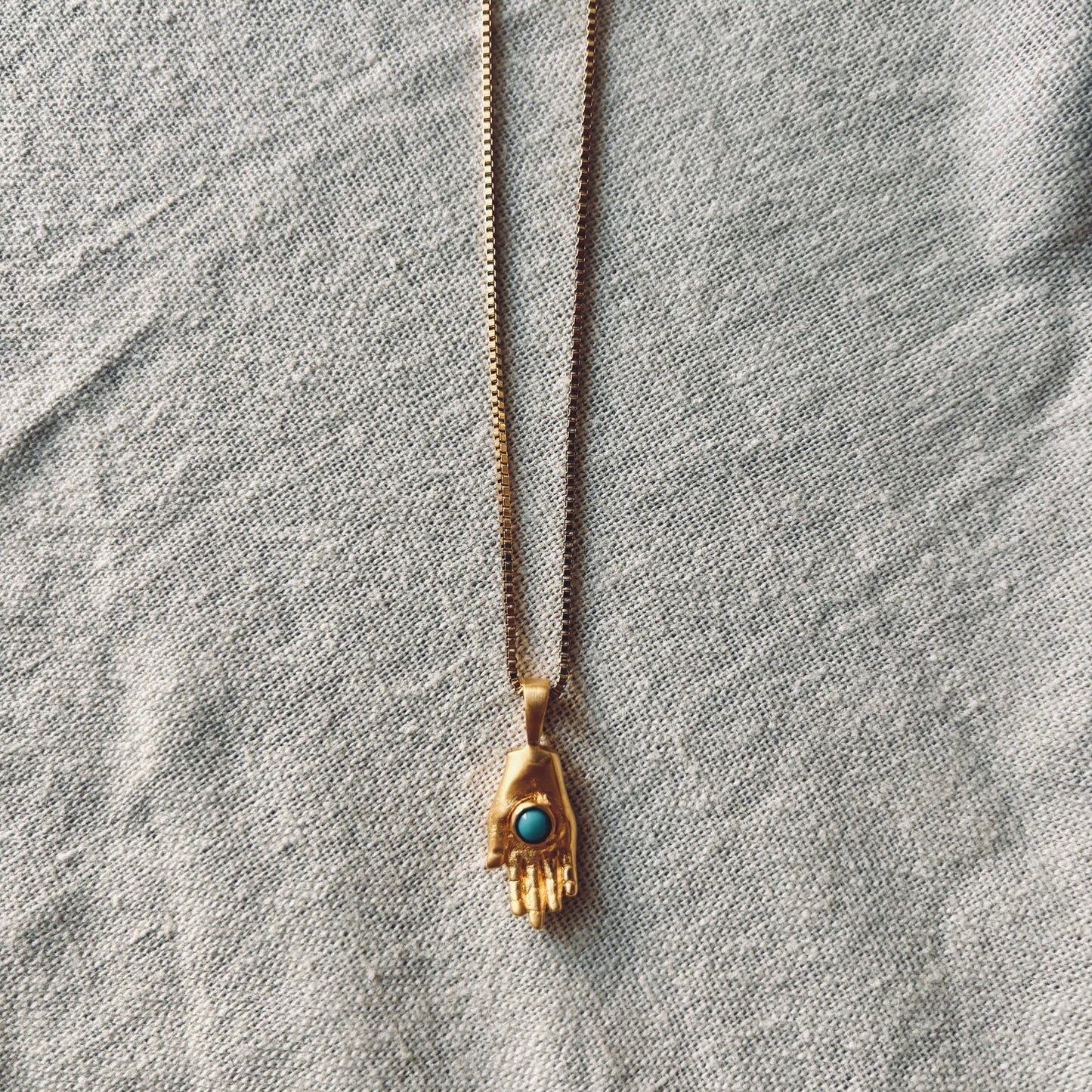 HAMSA Truquoise Halskette | Necklace Gold