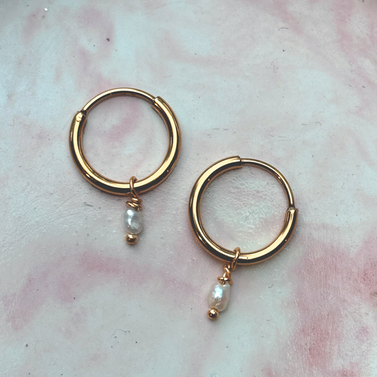 RINA Perle Ohrring 13mm | Earring Gold