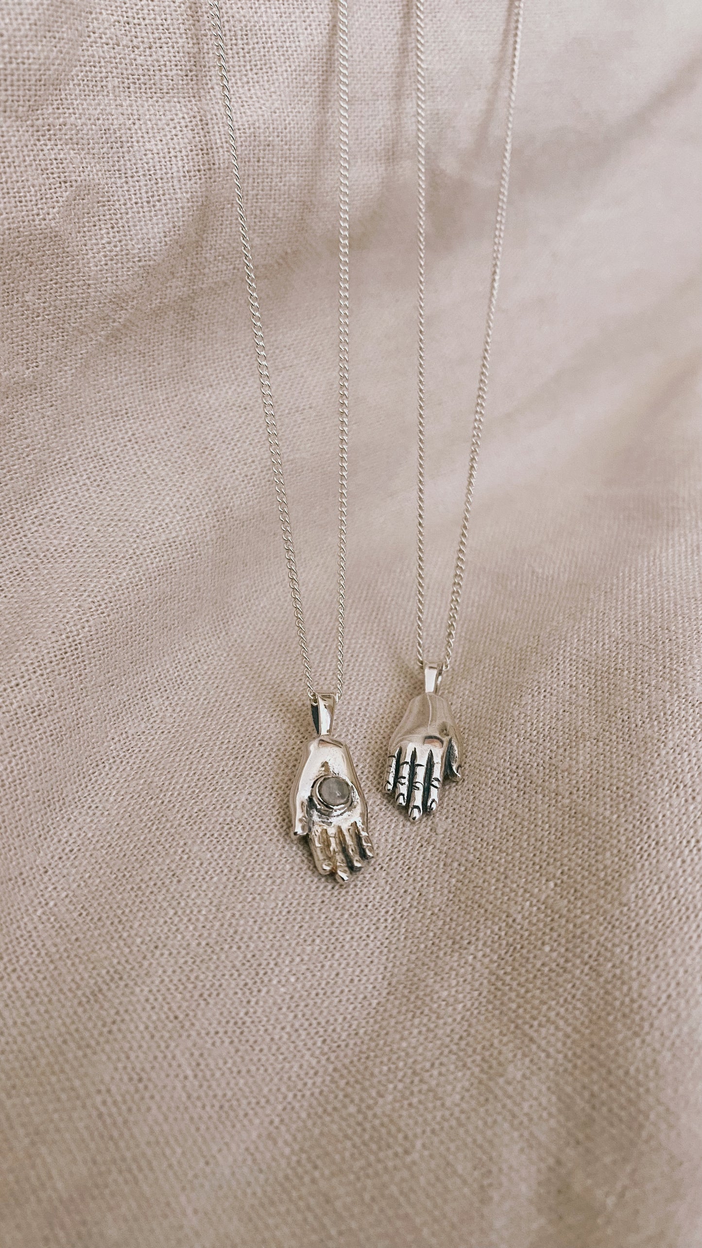 HAMSA HAND Turquoise Halskette  | Necklace Silver