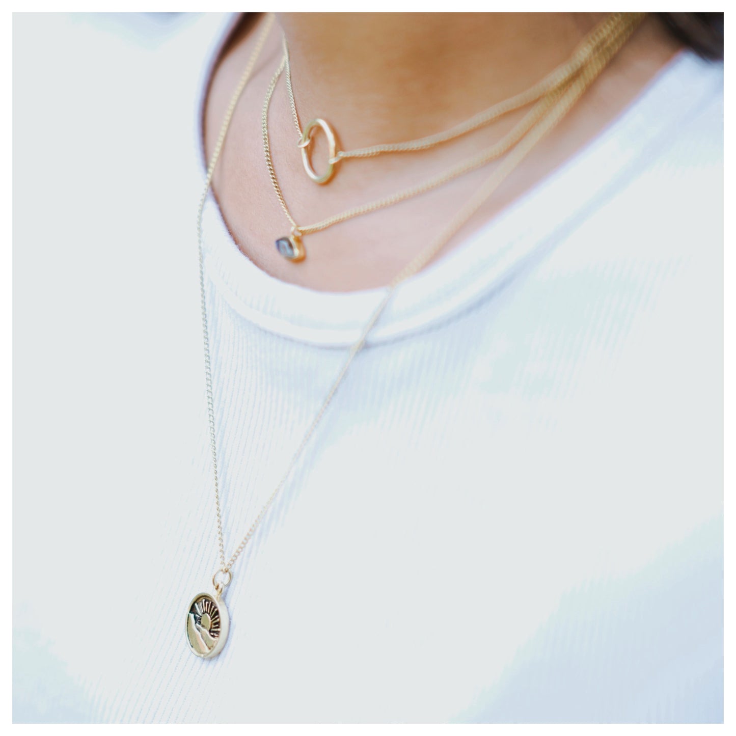 CURB CHAIN 45/50cm Stainless Steel für die Modelle BELLE ▼ HANA △ SEA YOU MOON Halskette | Necklace Gold