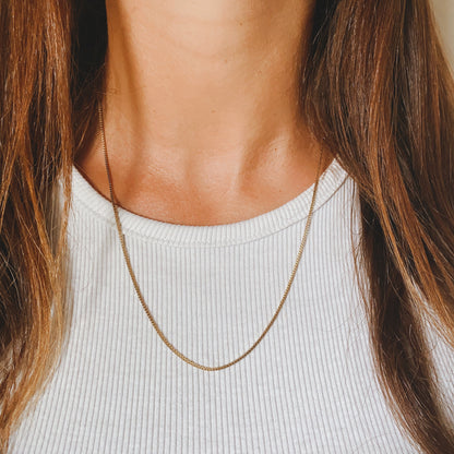 BOX CHAIN 45/50cm Stainless Steel für die Modelle BELLE ▼ HANA △ SEA YOU MOONHalskette | Necklace Gold