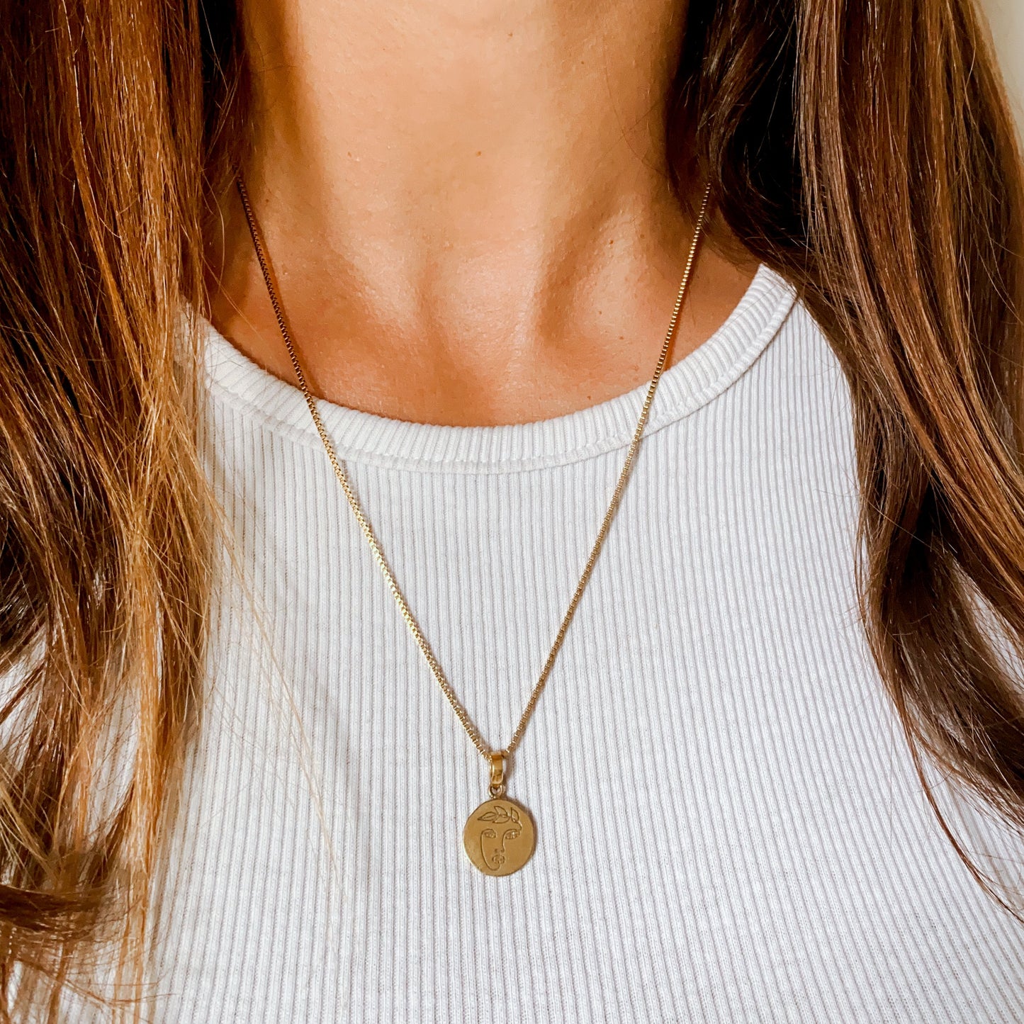 BOX CHAIN 45/50cm Stainless Steel für die Modelle BELLE ▼ HANA △ SEA YOU MOONHalskette | Necklace Gold