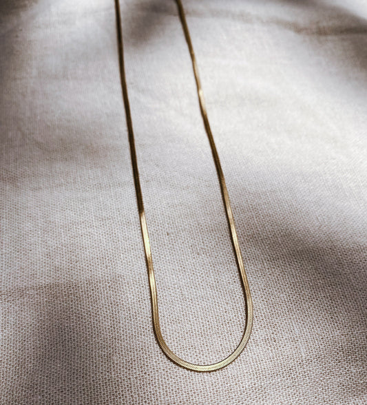 HERRINGBONE CHAIN 2mm Stainless Steel Halskette | Necklace Gold